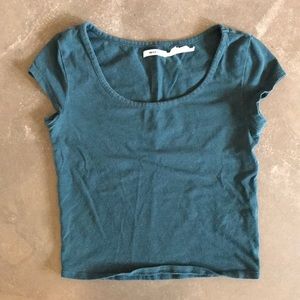 Teal crop top
